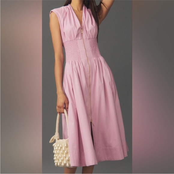 Anthropology Pink Sleeveless Dress - Picture 2 of 6